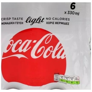 COCA COLA LIGHT 330ml ΚΟΥΤΙ // ΚΙΒ.4x6x330ml (6Pack)