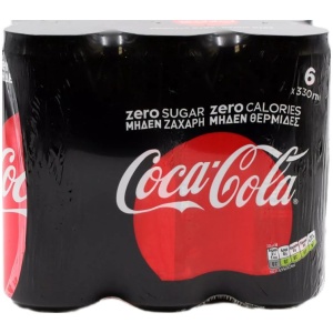 COCA COLA ZERO 330ml ΚΟΥΤΙ // ΚΙΒ.4x6x330ml (6Pack)