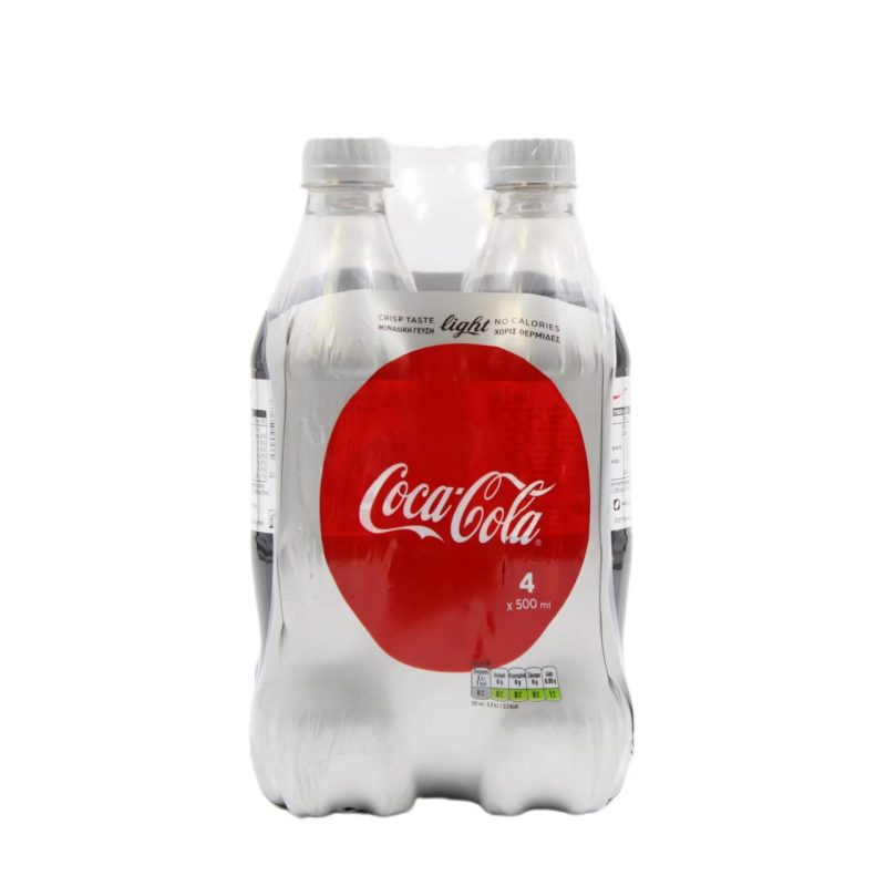 COCA COLA LIGHT 500ml PET // ΚΙΒ.6x4x500ml (4Pack)