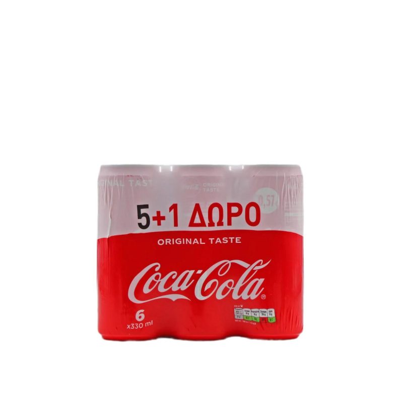 PROMO 330ml COCA COLA // ΚΙΒ.4x6x330ml // ΑΤ.0,57€ (5+1Δ)