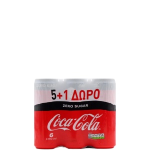 PROMO 330ml COCA COLA ZERO // ΚΙΒ.4x6x330ml (5+1Δ)