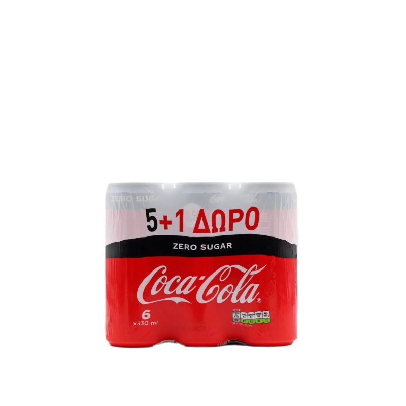 PROMO 330ml COCA COLA ZERO // ΚΙΒ.4x6x330ml (5+1Δ)