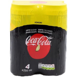 COCA COLA ZERO ΛΕΜΟΝΙ 330ml ΚΟΥΤΙ // ΚΙΒ.4x6Px330ml (6Pack)