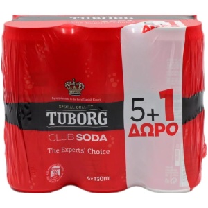 TUBORG 330ml PROMO ΚΟΥΤΙ SODA ΚΙΒ.4x6x330ml (5+1Δ)