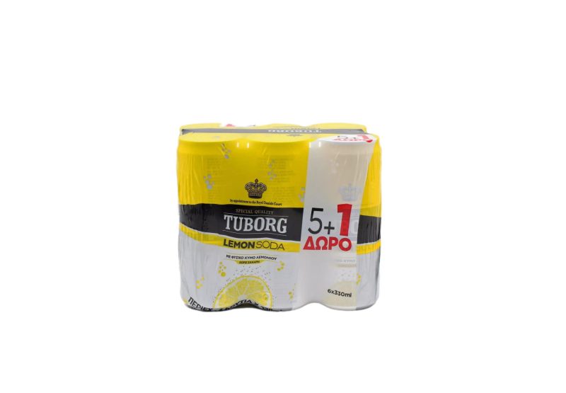 TUBORG 330ml PROMO ΚΟΥΤΙ LEMON SODA ΚΙΒ.4x6Px330ml (5+1Δ)