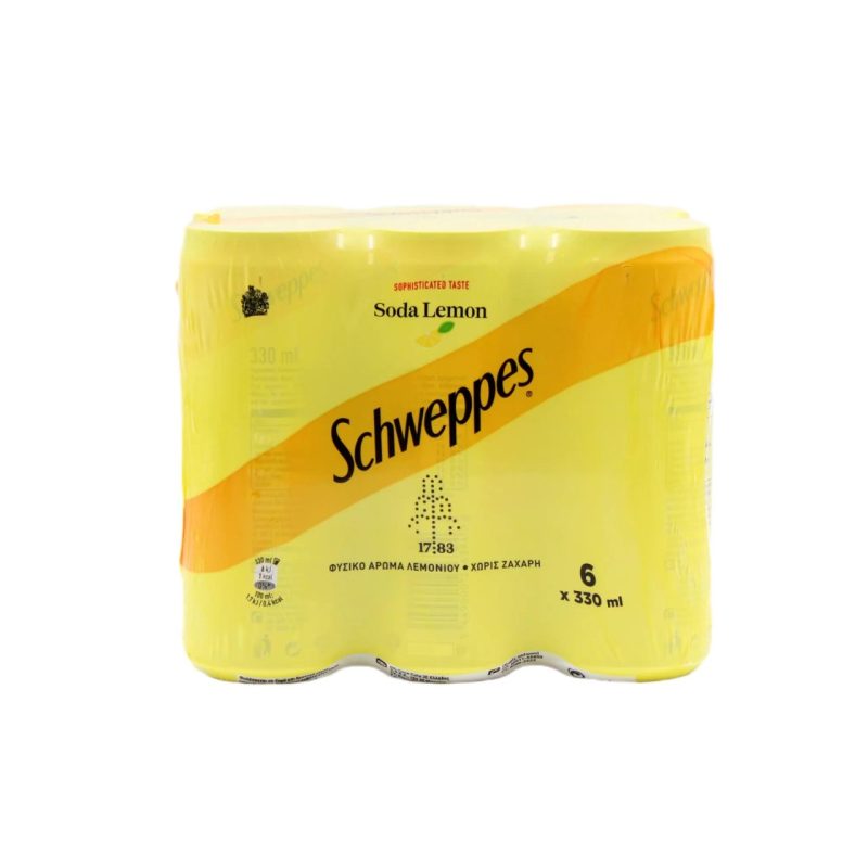 SCHWEPPES 330ml LEMON SODA // ΚΙΒ.4x6Px330ml