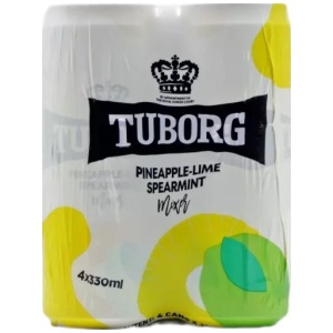 TUBORG 330ml ΑΠΛΟ ΚΟΥΤΙ ΑΝΑΝΑΣ/LIME ΚΙΒ.6x4Px330ml