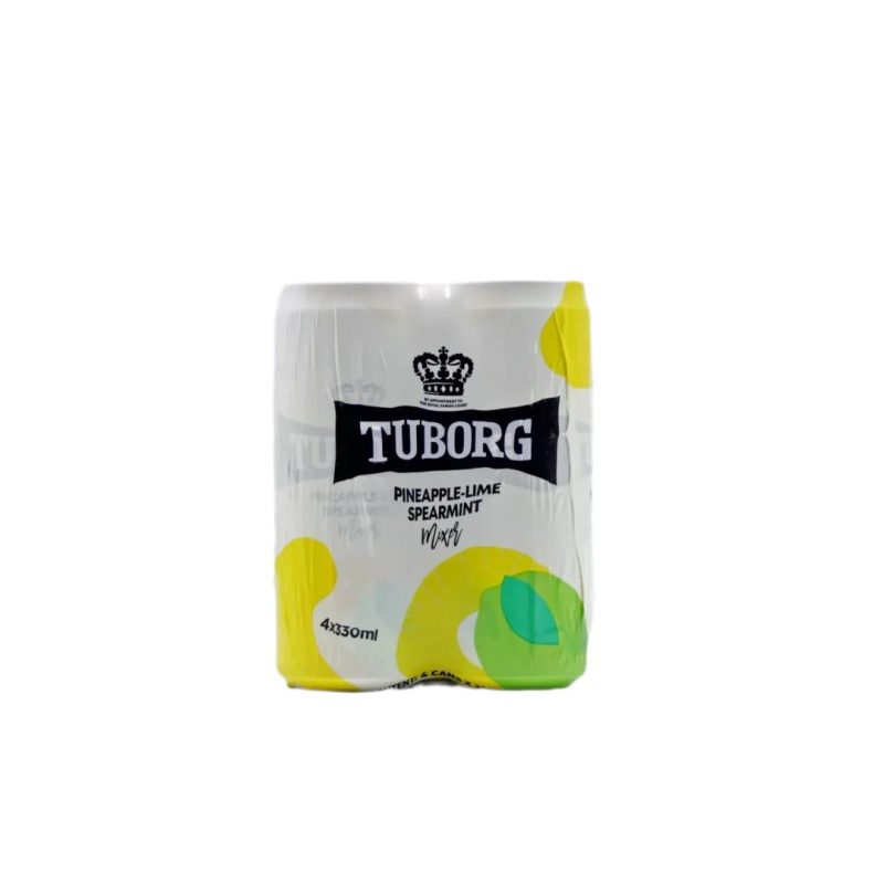 TUBORG 330ml ΑΠΛΟ ΚΟΥΤΙ ΑΝΑΝΑΣ/LIME ΚΙΒ.6x4Px330ml