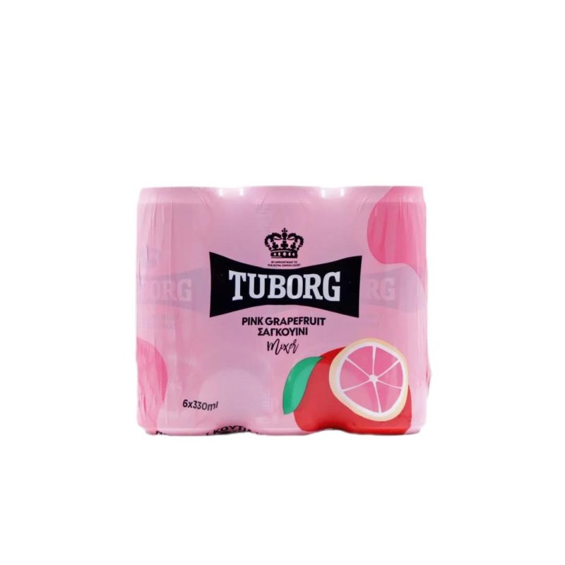 TUBORG 330ml ΑΠΛΟ ΚΟΥΤΙ PinkGrapefruit/Σαγκουινι ΚΙΒ.4x6Px330ml