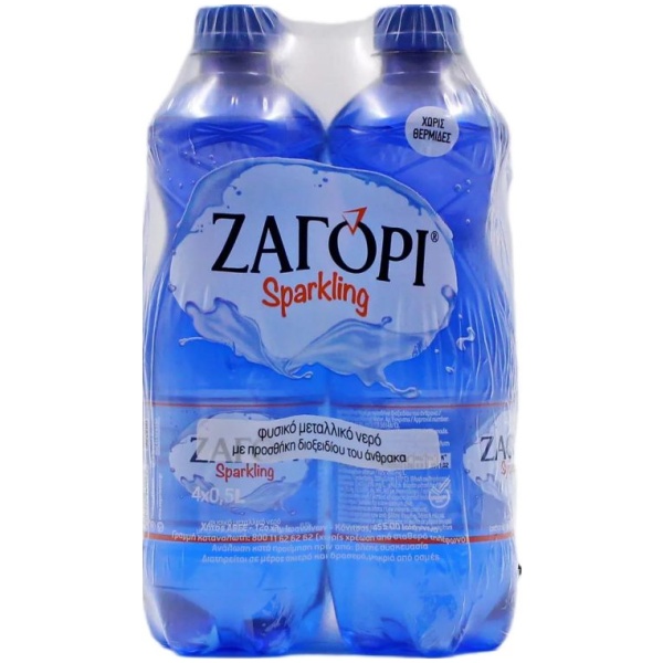 ΖΑΓΟΡΙ ΑΝΘΡΑΚΟΥΧΟ PET 500ml ΚΙΒ.4x(4x500ml)