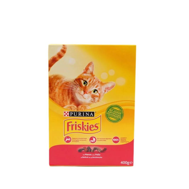 FRISKIES ΓΑΤΑ ΞΗΡΑ ΚΟΥΤΙ ΒΟΔΙΝΟ ΚΙΒ.20x400gr (ΚΟΚΚΙΝΟ)