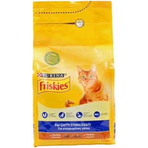 FRISKIES ΓΑΤΑ ΞΗΡΑ Sterilised ΓΑΛΟΠΟΥΛΑ ΚΙΒ.6x1.5KG