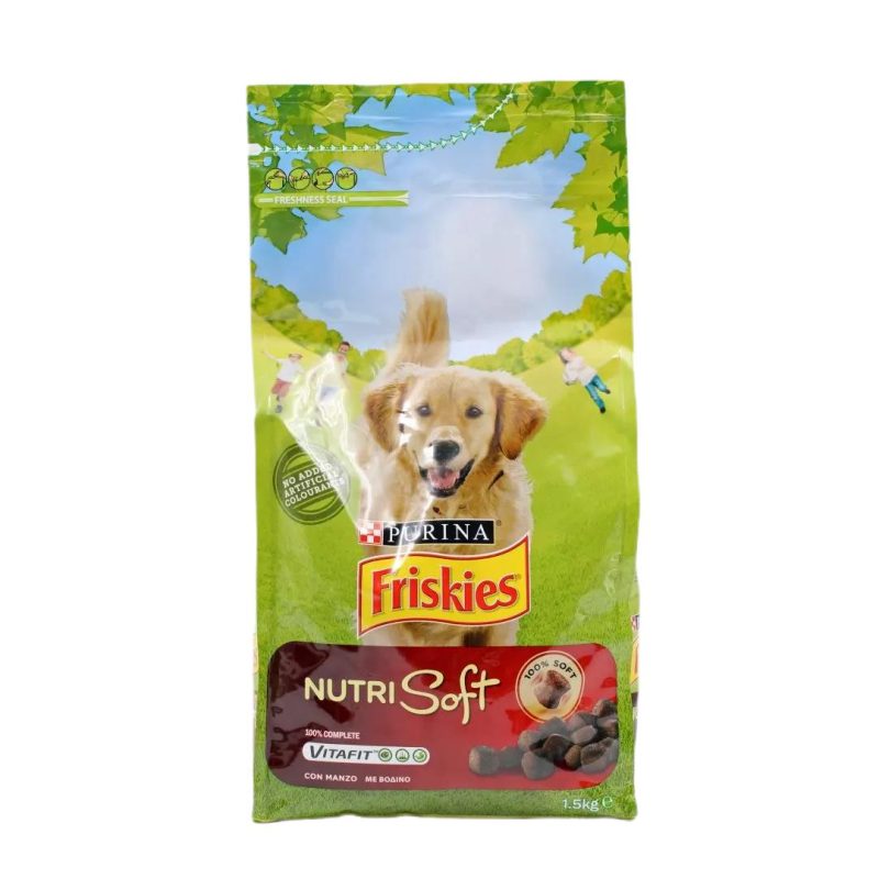 FRISKIES ΣΚΥΛΟΥ ΥΓΡΗ NUTRI SOFT ΜΟΣΧΑΡΙ ΚΙΒ.6x1.5KG