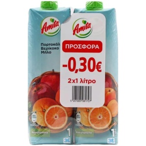 PROMO ΑΜΙΤΑ 1.0LT Ν. Π.Μ.Β. // ΚΙΒ.6x2x1LT (0,30€)