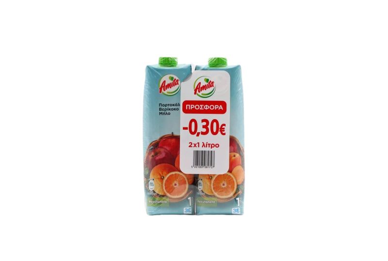 PROMO ΑΜΙΤΑ 1.0LT Ν. Π.Μ.Β. // ΚΙΒ.6x2x1LT (0,30€)