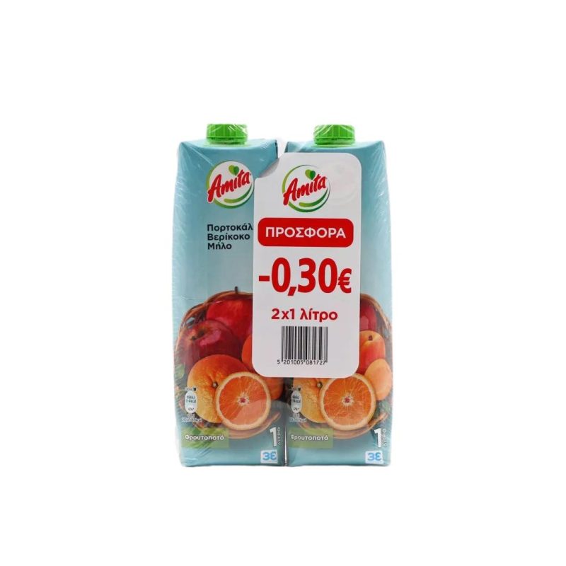 PROMO ΑΜΙΤΑ 1.0LT Ν. Π.Μ.Β. // ΚΙΒ.6x2x1LT (0,30€)