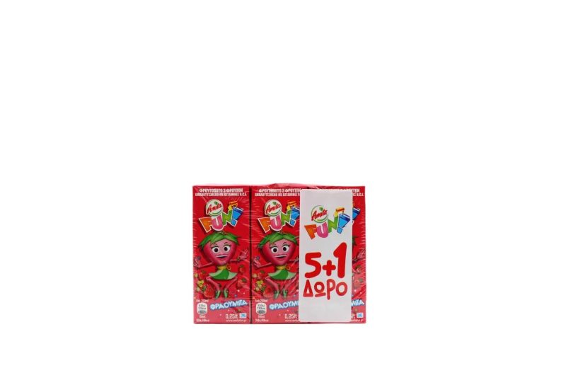 PROMO ΑΜΙΤΑ 250ml FUN Ν. ΚΟΚΚΙΝΟ // ΚΙΒ.4x6x250ml (5+1Δ)