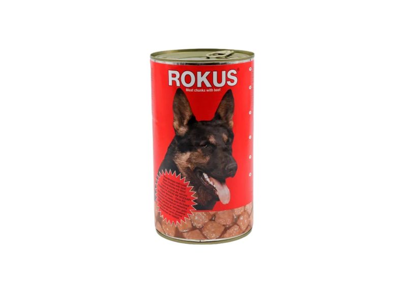 ΚΟΝΣΕΡΒΑ ΣΚΥΛΟΥ ROKUS ΚΟΚΚΙΝΗ ΚΙΒ.12x1250gr (ΜΟΣΧ.)