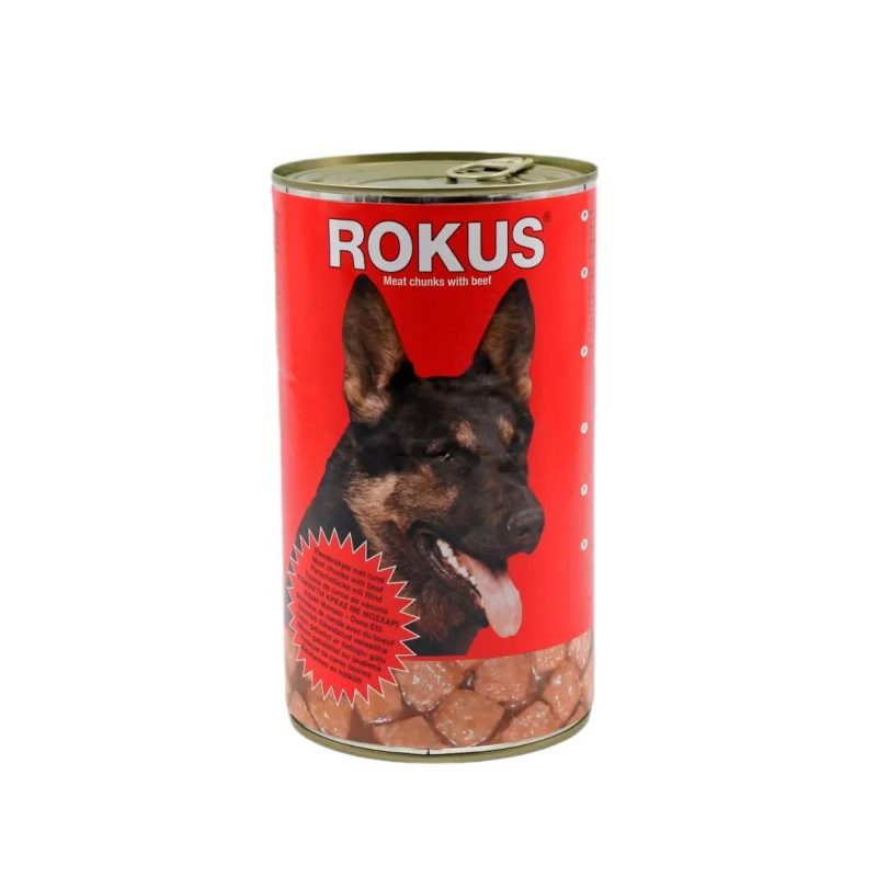 ΚΟΝΣΕΡΒΑ ΣΚΥΛΟΥ ROKUS ΚΟΚΚΙΝΗ ΚΙΒ.12x1250gr (ΜΟΣΧ.)