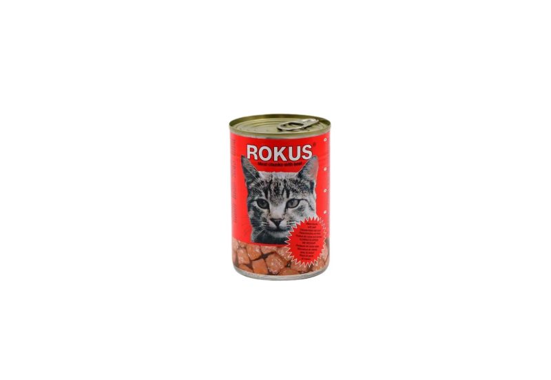 ΚΟΝΣΕΡΒΑ ΓΑΤΑΣ ROKUS ΚΟΚΚΙΝΗ ΚΙΒ.24x410gr (ΜΟΣΧΑΡΙ)