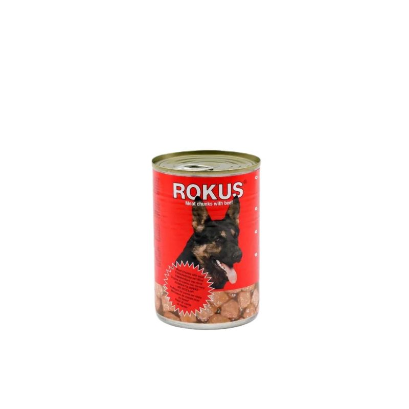 ΚΟΝΣΕΡΒΑ ΜΙΚΡΗ ΣΚΥΛΟΥ ROKUS ΚΟΚΚΙΝΗ ΚΙΒ.24x410gr