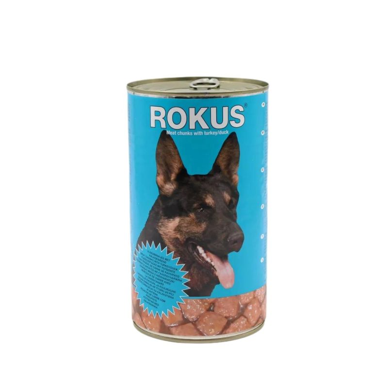 ΚΟΝΣΕΡΒΑ ΣΚΥΛΟΥ ROKUS ΜΠΛΕ ΚΙΒ.12x1250gr