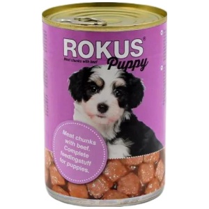 ΚΟΝΣΕΡΒΑ ΜΙΚΡΗ ΣΚΥΛΟΥ ROKUS PUPPY ΚΙΒ.24x410gr