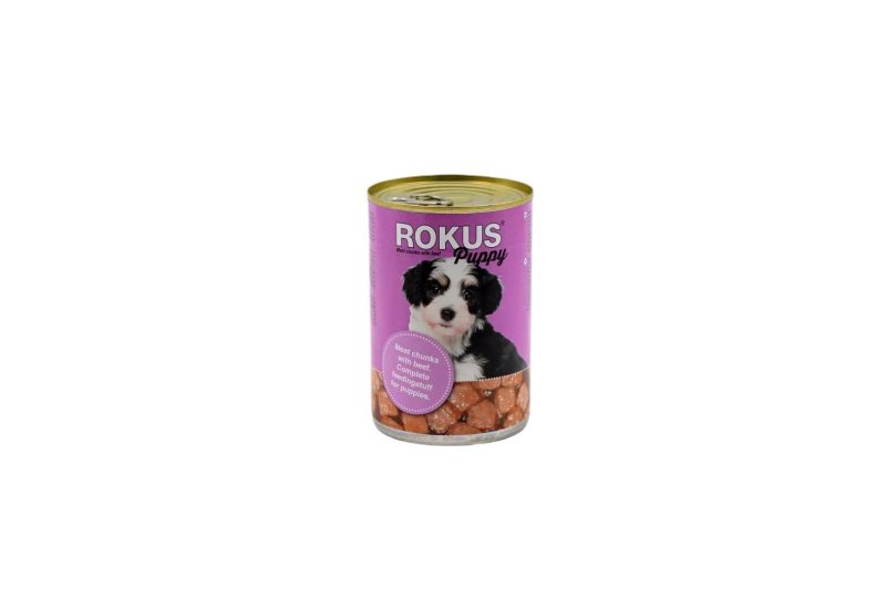 ΚΟΝΣΕΡΒΑ ΜΙΚΡΗ ΣΚΥΛΟΥ ROKUS PUPPY ΚΙΒ.24x410gr