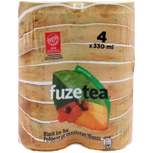 FUZE 330ml ΡΟΔΑΚΙΝΟ/ΙΒΙΣΚΟΣ ΚΟΥΤΙ BlackTea // KΙΒ.6x4Px330ml