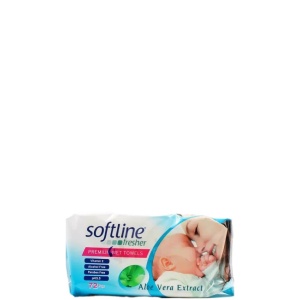 ΜΩΡΟΜΑΝΤΗΛΑ SOFTLINE ALOE VERA 72ΤΜΧ (ΜΠΛΕ) ΚΙΒ.36ΤΜΧ