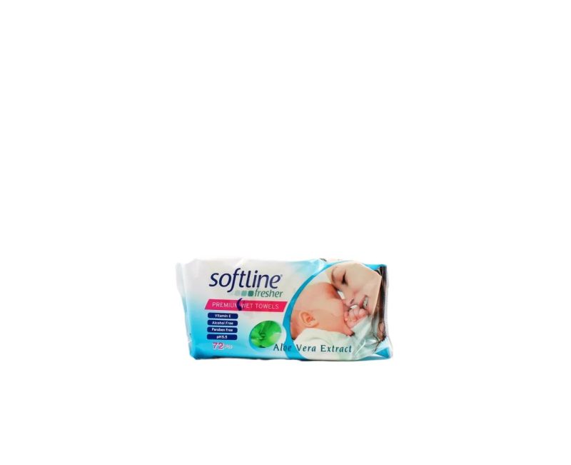 ΜΩΡΟΜΑΝΤΗΛΑ SOFTLINE ALOE VERA 72ΤΜΧ (ΜΠΛΕ) ΚΙΒ.36ΤΜΧ