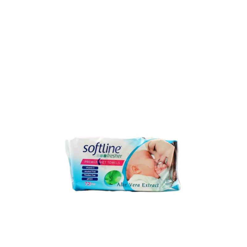 ΜΩΡΟΜΑΝΤΗΛΑ SOFTLINE ALOE VERA 72ΤΜΧ (ΜΠΛΕ) ΚΙΒ.36ΤΜΧ