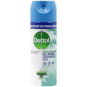 DETTOL SPRAY ΕΠΙΦΑΝΕΙΩΝ Spring Waterfall (ΠΡΑΣΙΝΟ) ΚΙΒ.6x400ml