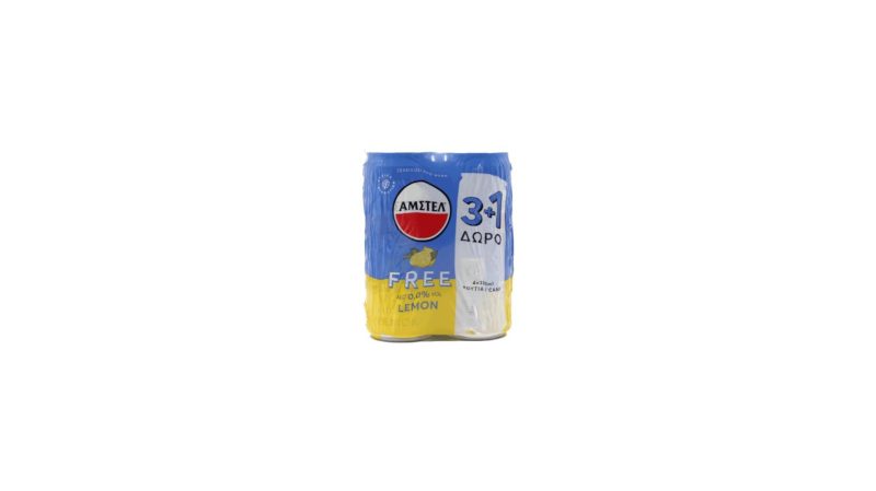 AMSTEL PROMO ΚΟΥΤΙ FREE LEMON 330ml // KIB.6x4Px330ml (3+1Δ) Α/Ζ