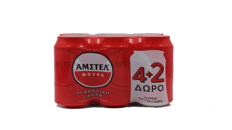 AMSTEL PROMO ΚΟΥΤΙ 330ml (4+2Δ) // ΚΙΒ.4x(6x330ml)