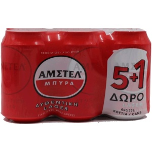 AMSTEL PROMO ΚΟΥΤΙ 330ml (5+1Δ) // ΚΙΒ.4x6Px330ml Α/Ζ