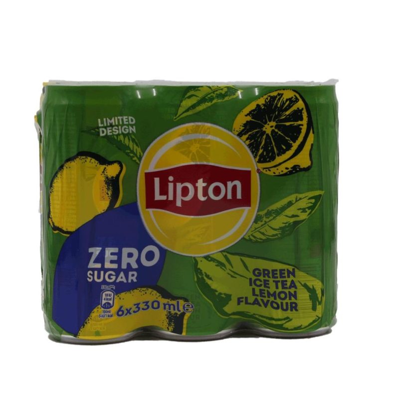 LIPTON 330ml ΚΟΥΤΙ TΣAI SugarFree ΠΡΑΣΙΝΟ // KIB.4x6x330ml