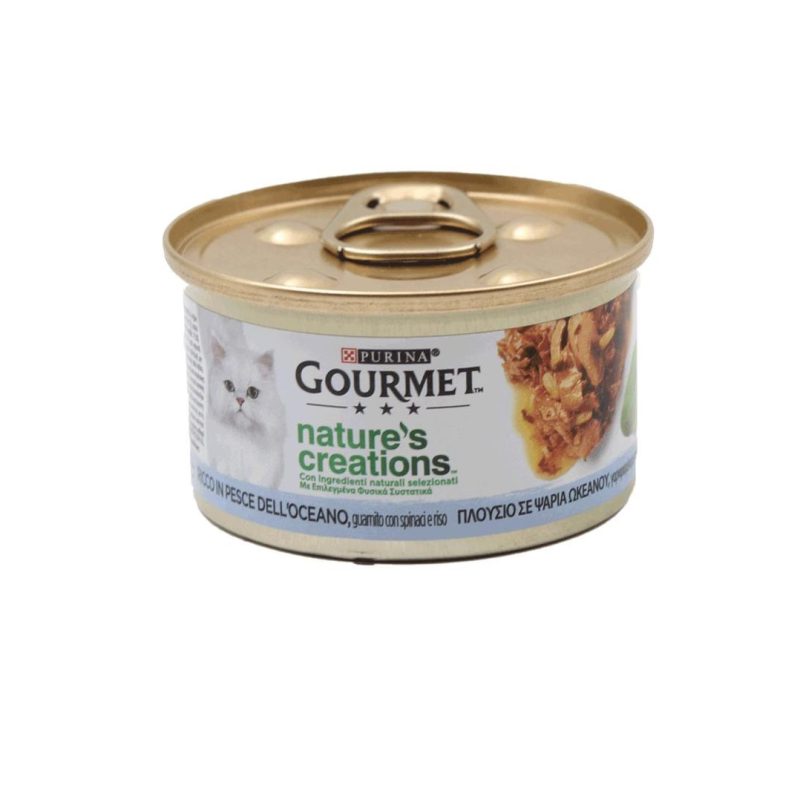 PURINA GOURMET NATURES ΨΑΡΙΑ/ΣΠΑΝΑΚΙ/ΡΥΖΙ ΚΙΒ.24x85gr