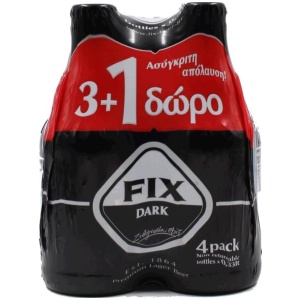 FIX PROMO ΜΠΥΡΑΚΙ (RB) DARK 330ml // ΚΙΒ.6x4x330ml (3+1Δ)