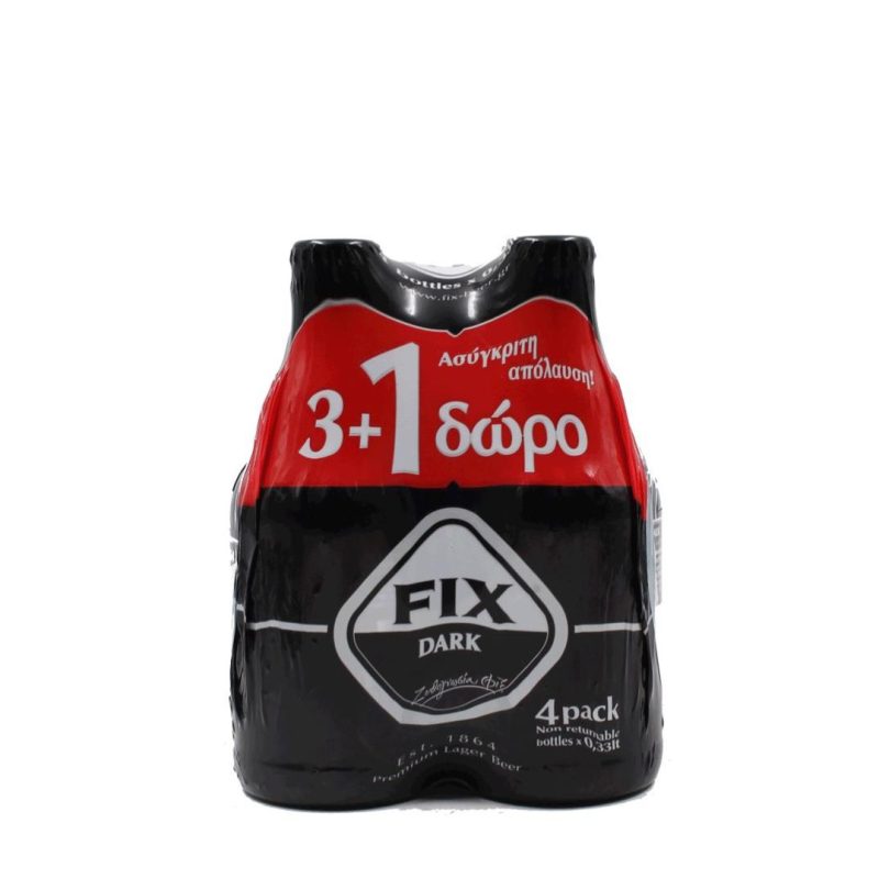 FIX PROMO ΜΠΥΡΑΚΙ (RB) DARK 330ml // ΚΙΒ.6x4x330ml (3+1Δ)