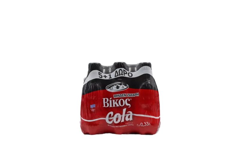 ΑΝΑΨΥΚΤΙΚΟ ΒΙΚΟΣ 330ml COLA Zero ΜΗΔΕΝ ΖΑΧΑΡΗ ΚΙΒ.3x6x330ml (5+1Δ)