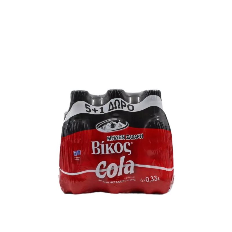 ΑΝΑΨΥΚΤΙΚΟ ΒΙΚΟΣ 330ml COLA Zero ΜΗΔΕΝ ΖΑΧΑΡΗ ΚΙΒ.3x6x330ml (5+1Δ)