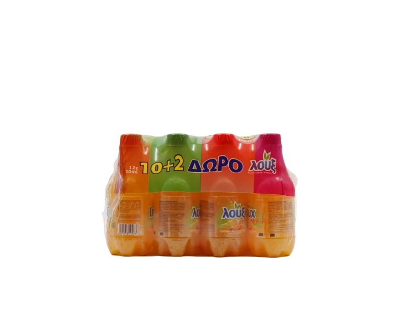 LOUX 330ml PET MIX ΦΡΟΥΤΑ ΚΙΒ.12φ (10+2Δ)