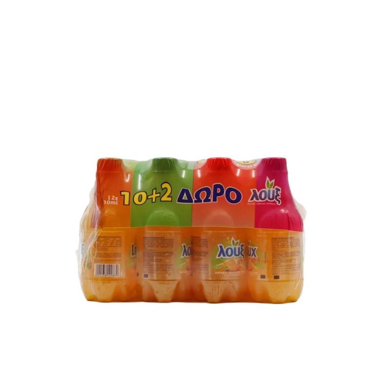 LOUX 330ml PET MIX ΦΡΟΥΤΑ ΚΙΒ.12φ (10+2Δ)