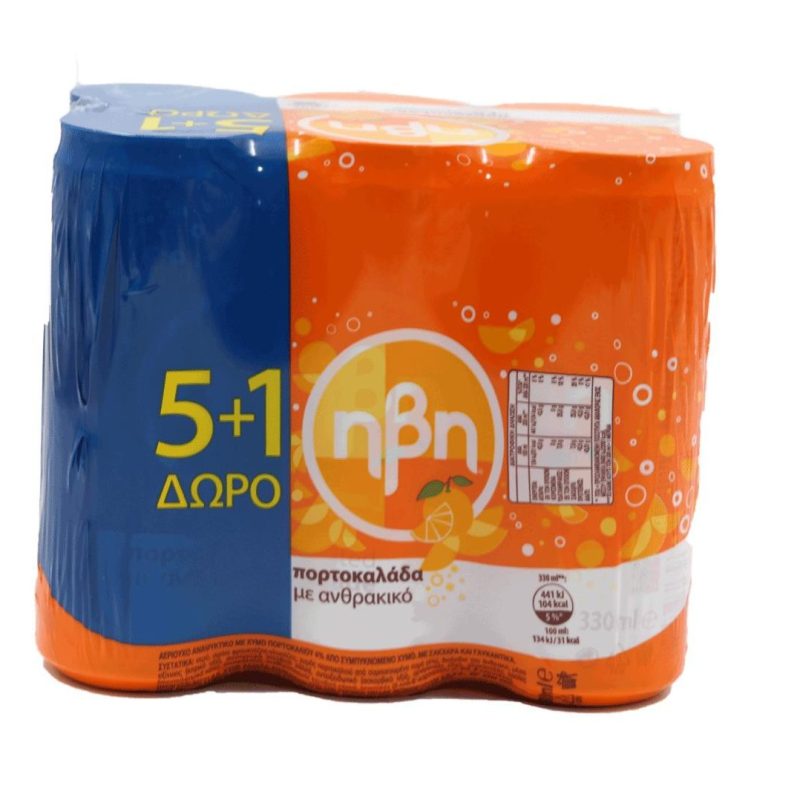 ΗΒΗ PROMO ΠΟΡΤΟΚΑΛΙ ΚΙΒ.4x6x330ml (5+1Δ)