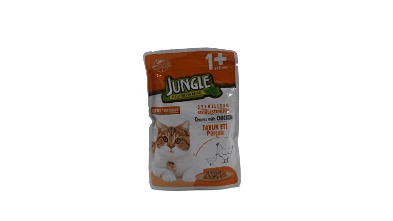 ΓΑΤΟΤΡΟΦΗ JUNGLE POUCH Sterilised ΚΟΤΟΠΟΥΛΟ 100gr ΚΙΒ.24ΤΜΧ (ΚΙΤΡΙΝΟ)