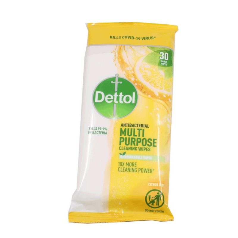 DETTOL ΠΑΝΑΚΙΑ 30ΤΜΧ ΕΠΙΦΑΝΕΙΩΝ Citrus ΚΙΒ.10ΤΜΧ