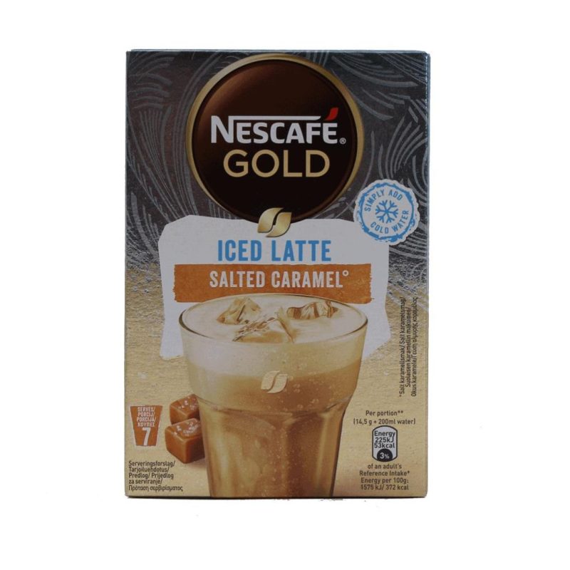 NESCAFE ΦΑΚΕΛΑΚΙ GOLD ICED CARAMEL LATE 7Sac ΚΙΒ.6x101gr