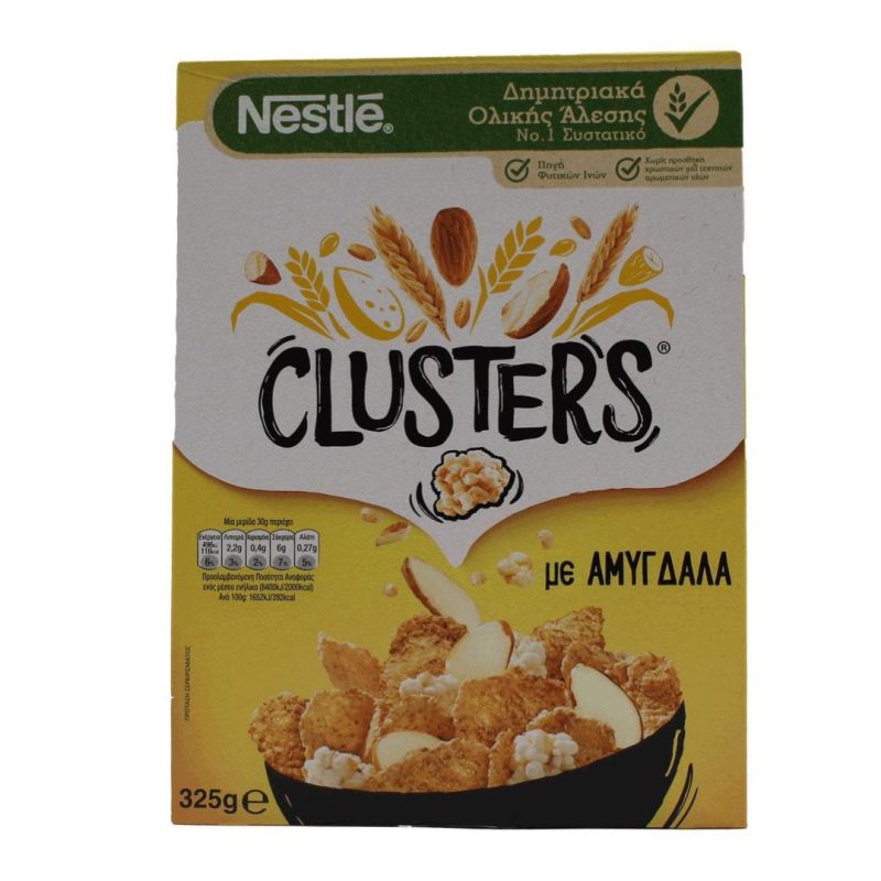 ΔΗΜΗΤΡΙΑΚΑ CLUSTERS ΑΜΥΓΔΑΛΑ ΚΙΒ.16x325gr (ΝΕΟ)