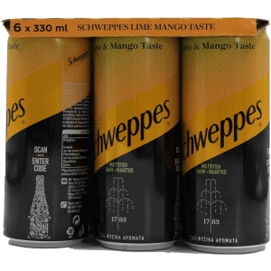 SCHWEPPES 330ml MANGO - LIME // ΚΙΒ.4x6Px330ml